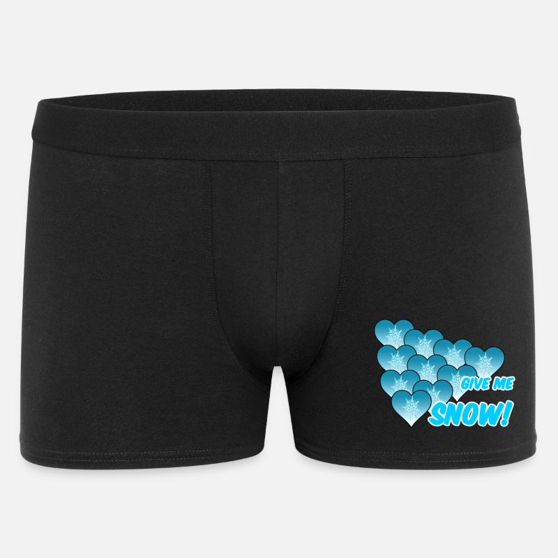 Snow Winter Schnee Schnee - Männer Boxer Shorts - Schwarz