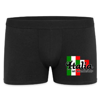 Italia Italien italienisch Urlaub Ferien Geschenk - Männer Boxer Shorts - Schwarz - Vorne