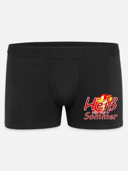 Sommer heiß HItze Spruch - Männer Boxer Shorts - Schwarz