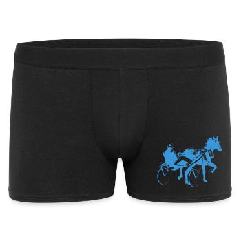 Trabrennen traber - Männer Boxer Shorts - Schwarz - Vorne