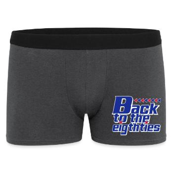 Back to the Eighties Retro - Men's Boxer Shorts - charcoal grey - Front
