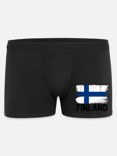 Nordic Flag Brushstroke - Men's Boxer Shorts - black