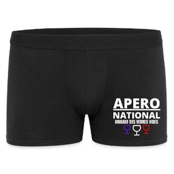 apéro, apéro national, picole nationale - Boxer Homme - noir - Devant