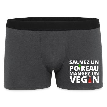 végan, végan humour, végétarien - Boxer Homme - charbon - Devant