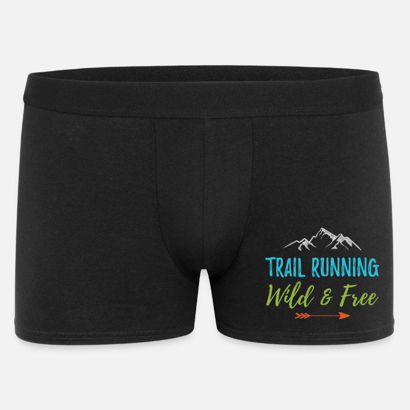 Trailrunning – wild und kostenlos - Männer Boxer Shorts - Schwarz