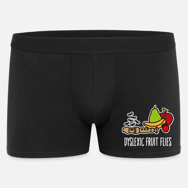Dyslexia Dyslexic fruit flies Dyslexic - Men's Boxer Shorts - black