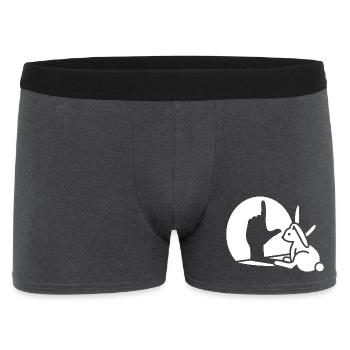 Rabbit Shadow Hand, LOSER Sign Loser - Men's Boxer Shorts - charcoal grey - Front