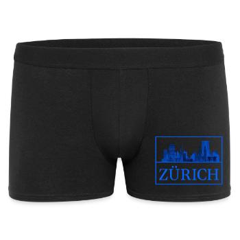 Zurich Skyline Blue Silhouette - Men's Boxer Shorts - black - Front