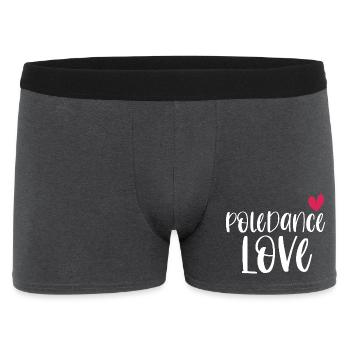 Pole Dance Love Poledancing Pole Cadeau - Boxer Homme - charbon - Devant
