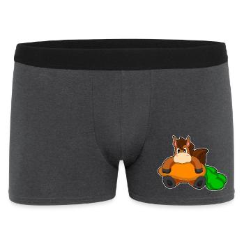 Horse Carrot - Men's Boxer Shorts - charcoal grey - Front