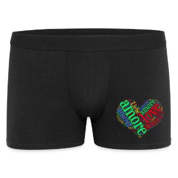 t-shirt amour amour amour Liebe amor nuage de mots - Boxer Homme - noir - Devant