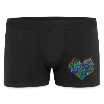 Adelina heart heart cloud t-shirt gift t-shirt - Men's Boxer Shorts - black - Front