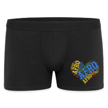 tshirt Afro coeur nuage de mots t-shirt collage - Boxer Homme - noir - Devant