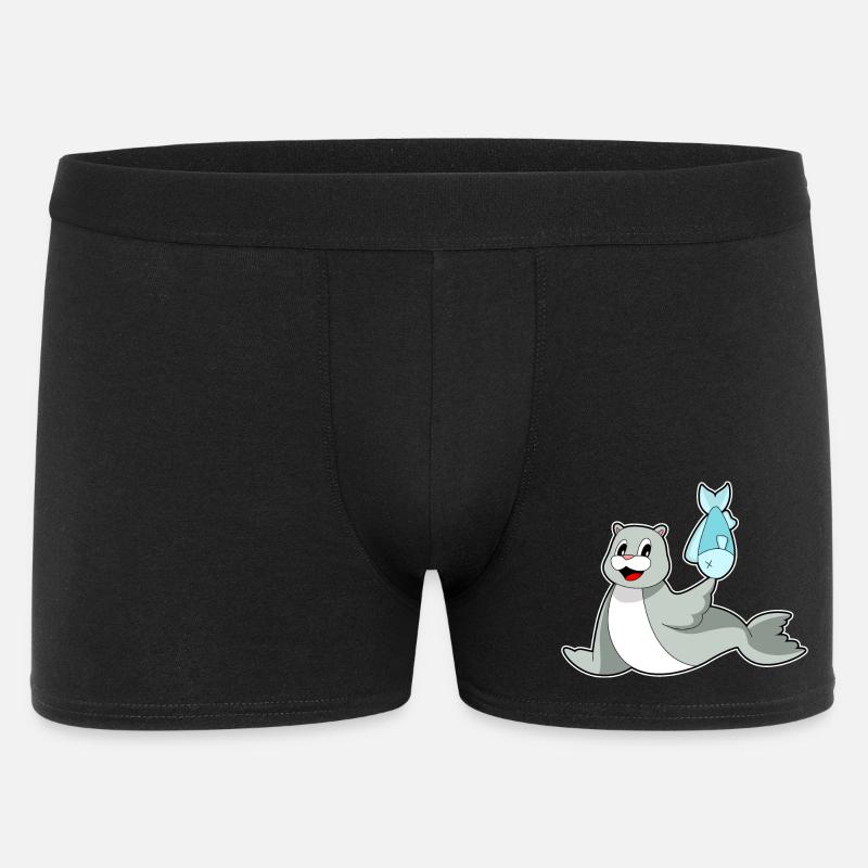 Poisson phoque - Boxer Homme - noir