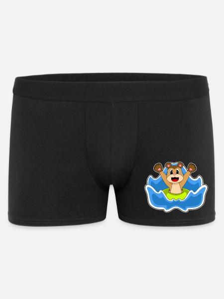 Erdmännchen Schwimmen Schwimmring Sommer - Männer Boxer Shorts - Schwarz