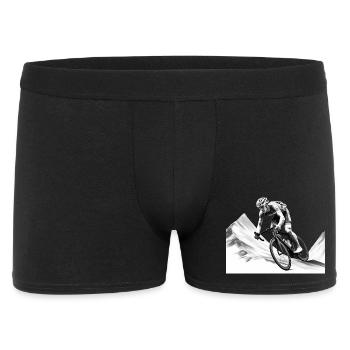 Rennrad Fahren Bergtour Biken Und Downhill Fahren - Männer Boxer Shorts - Schwarz - Vorne