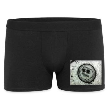 Planetengesicht mit Sonnenbrille - Männer Boxer Shorts - Schwarz - Vorne