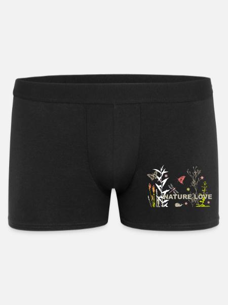 Prairie d’amour nature avec des insectes - Boxer Homme - noir