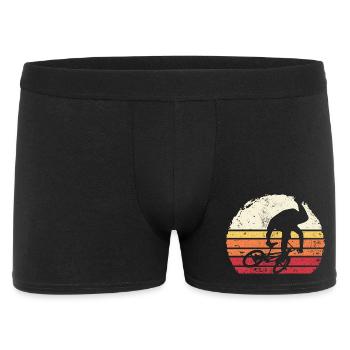 Retro Sunset Cyclist Silhouette - Men's Boxer Shorts - black - Front