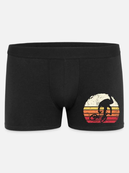 Retro Sunset Cyclist Silhouette - Men's Boxer Shorts - black