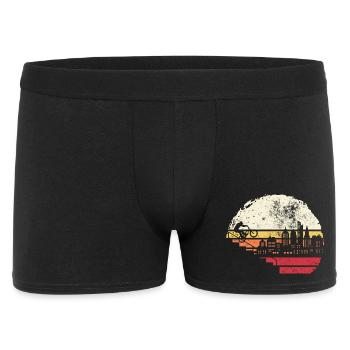 Horizon de la ville Coucher de soleil - Boxer Homme - noir - Devant