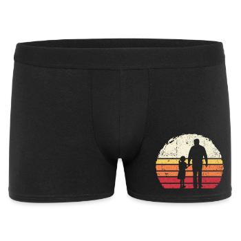 Sunset Walk Silhouette - Männer Boxer Shorts - Schwarz - Vorne