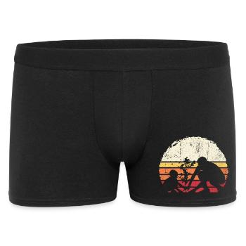 Sunset Silhouette: Family Planting Tree - Men's Boxer Shorts - black - Front