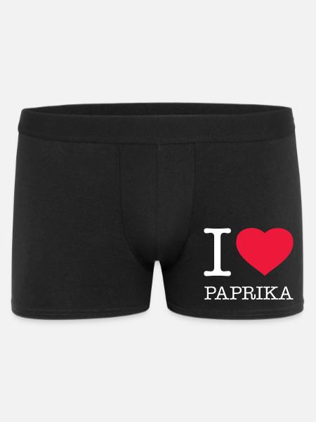 I LOVE PAPRIKA - Men's Boxer Shorts - black
