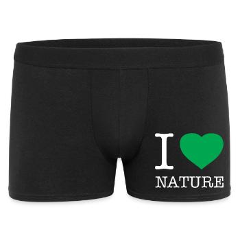 I LOVE NATURE - Men's Boxer Shorts - black - Front