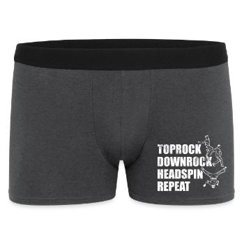 Breakdance Techniken - Männer Boxer Shorts - Anthrazit - Vorne