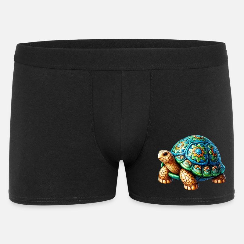 Schildkröte - Männer Boxer Shorts - Schwarz
