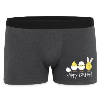 Happy Easter Chick Egg Easter Egg - Men's Boxer Shorts - charcoal grey - Front