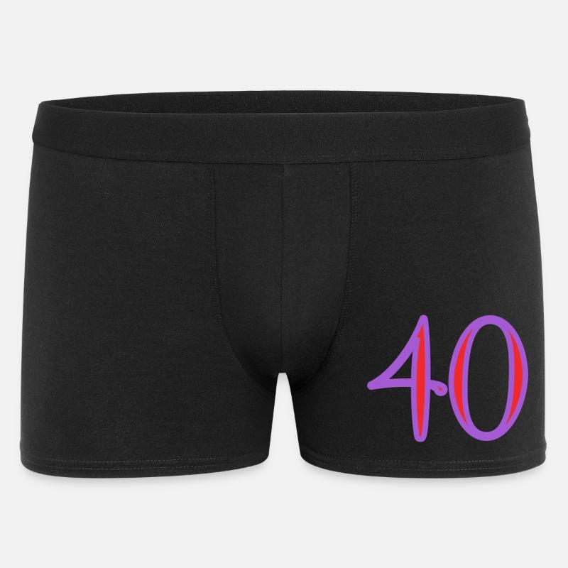 40 - Männer Boxer Shorts - Schwarz