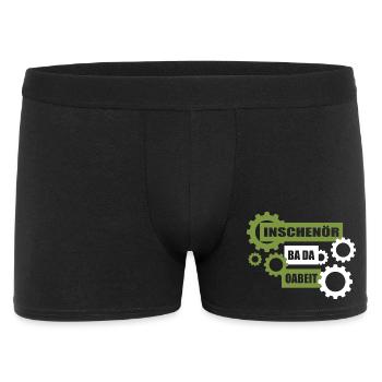 Inschenör ba da Oabeit, engineer at work - Men's Boxer Shorts - black - Front