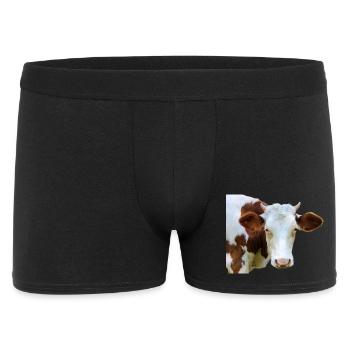 funny cow cow head gift farmers farmers - Men's Boxer Shorts - black - Front