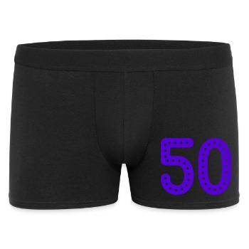 50. 50 JAHRE. 50-JÄHRIGES JUBILÄUM. 50-JÄHRIGES JUBILÄUM. - Männer Boxer Shorts - Schwarz - Vorne