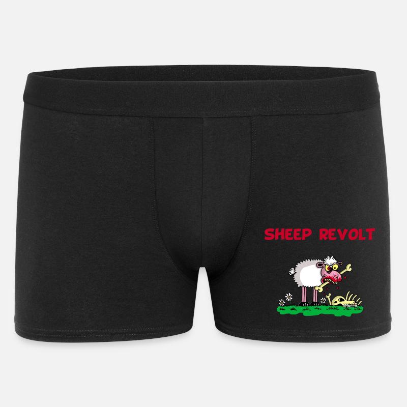 Der Aufstand der Schafe - Männer Boxer Shorts - Schwarz