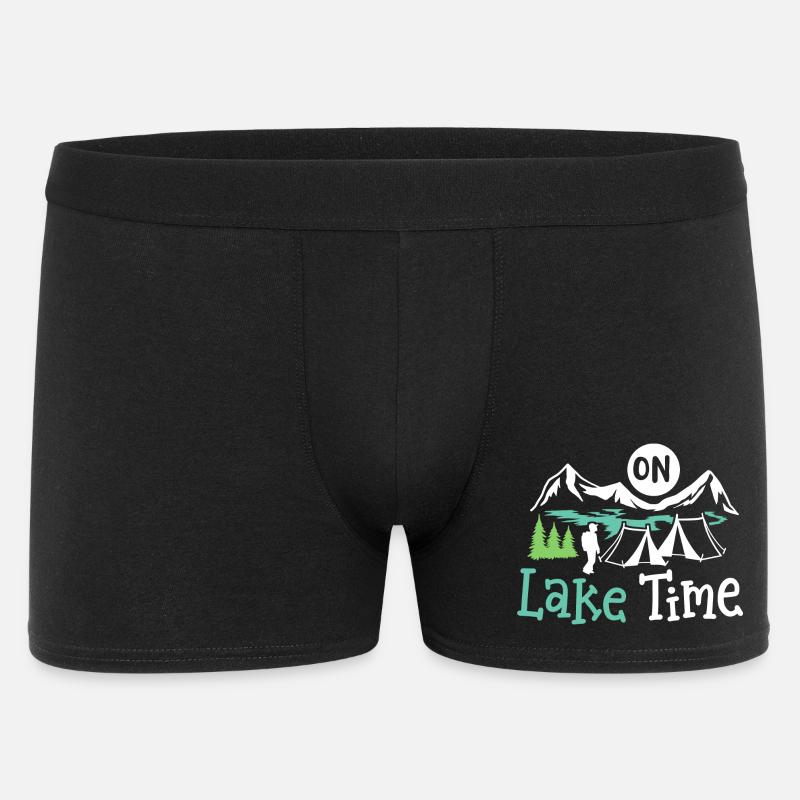 See Camping Zelten - Männer Boxer Shorts - Schwarz
