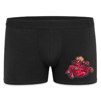 Graffiti Krake mit Spraydosen Cartoon - Männer Boxer Shorts - Schwarz - Vorne