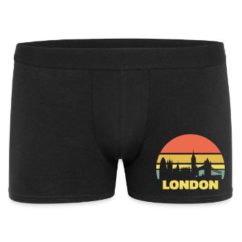 London Skyline Rétro Vintage Silhouette - Boxer Homme - noir - Devant