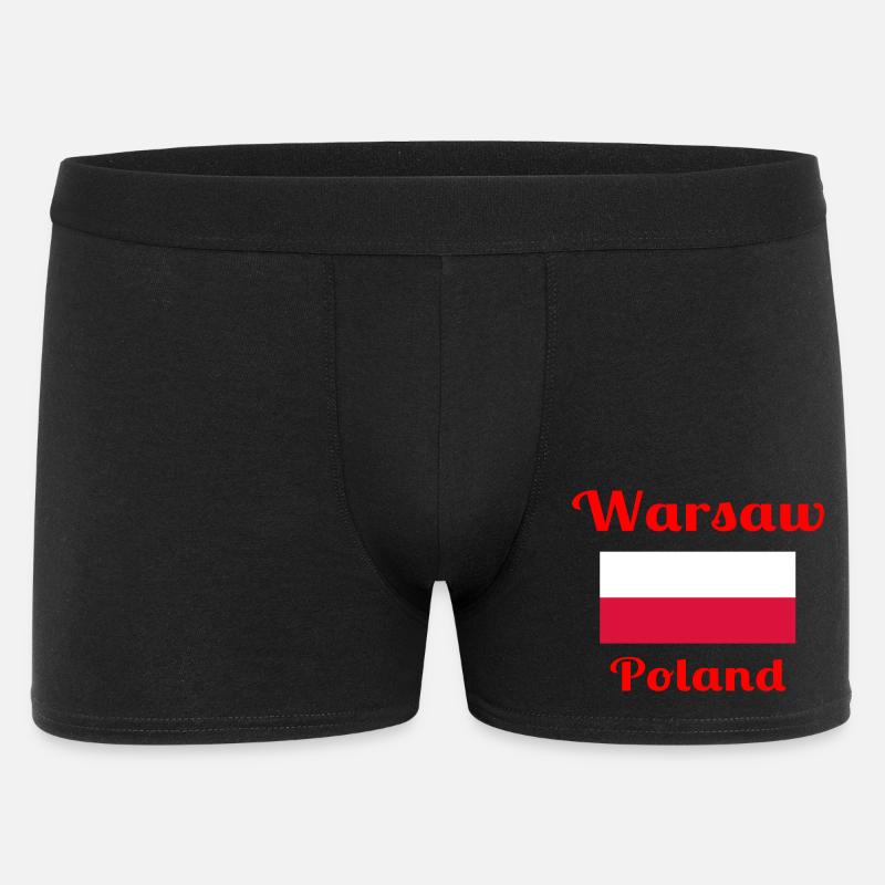 Varsovie, Pologne - Imprimés élégants - Boxer Homme - noir