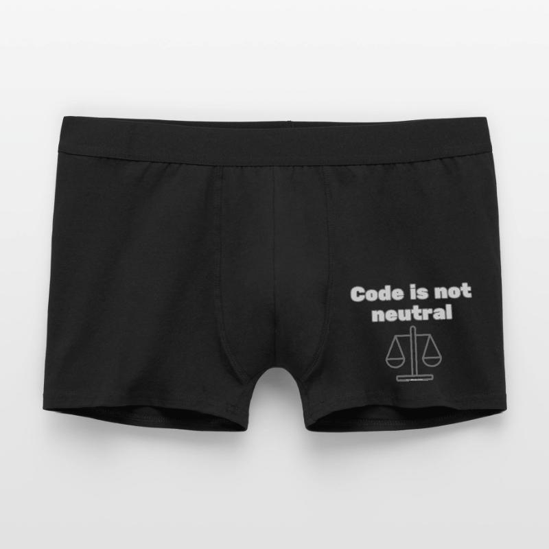 Code Is Not Neutral - Ethical Coder Statement Men's Boxer Shorts
