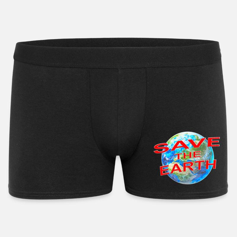 Save the Earth  - Männer Boxer Shorts - Schwarz