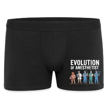 Illustration de l'évolution des anesthésistes - Boxer Homme - noir - Devant