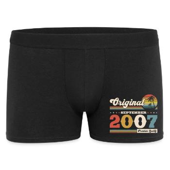 18th birthday Original September 2007 - Men's Boxer Shorts - black - Front