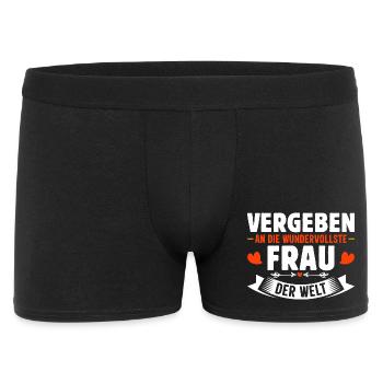 Malle VERGEBEN AN DIE WUNDERVOLLSTE FRAU - Männer Boxer Shorts - Schwarz - Vorne