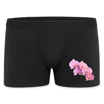 orchidée rose isolé clipart - Boxer Homme - noir - Devant