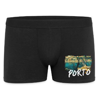 D. Luis Porto Brücke Bunte Douro Illustration - Männer Boxer Shorts - Schwarz - Vorne