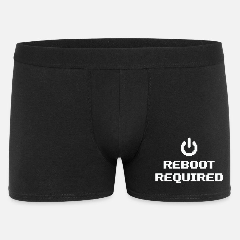 REBOOT REQUIRED Neustart Erforderlich - Männer Boxer Shorts - Schwarz