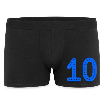 10. 10 JAHRE. 10-JÄHRIGES JUBILÄUM. 10-JÄHRIGES JUBILÄUM. - Männer Boxer Shorts - Schwarz - Vorne